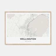 Wellington Map Landscape Poster