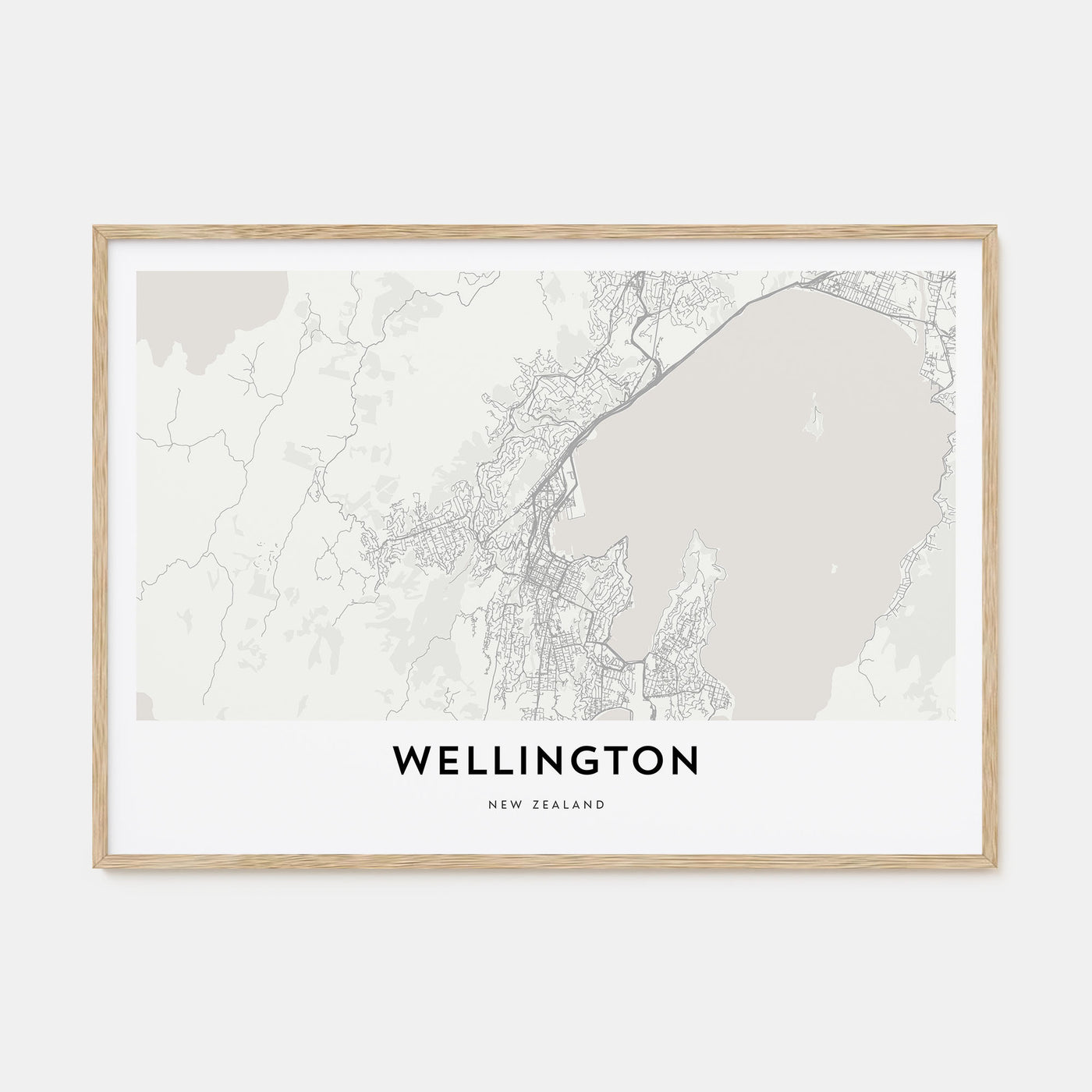 Wellington Map Landscape Poster