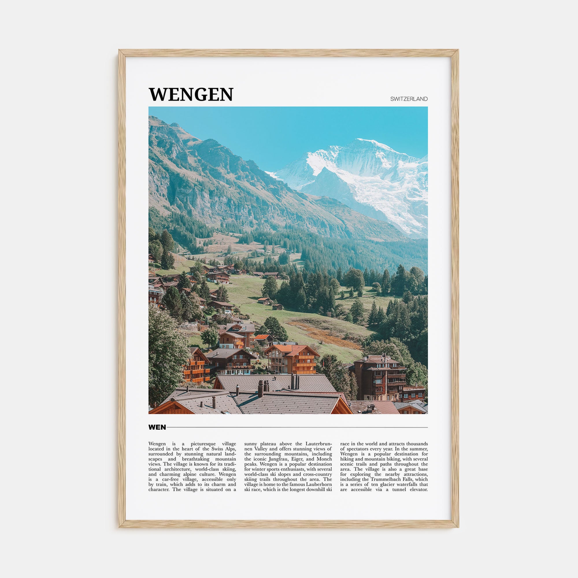 Wengen Travel Color Poster