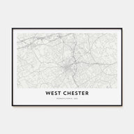 West Chester Map Landscape Poster