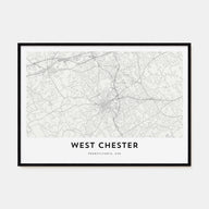 West Chester Map Landscape Poster