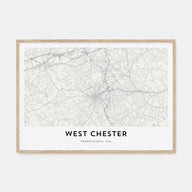 West Chester Map Landscape Poster