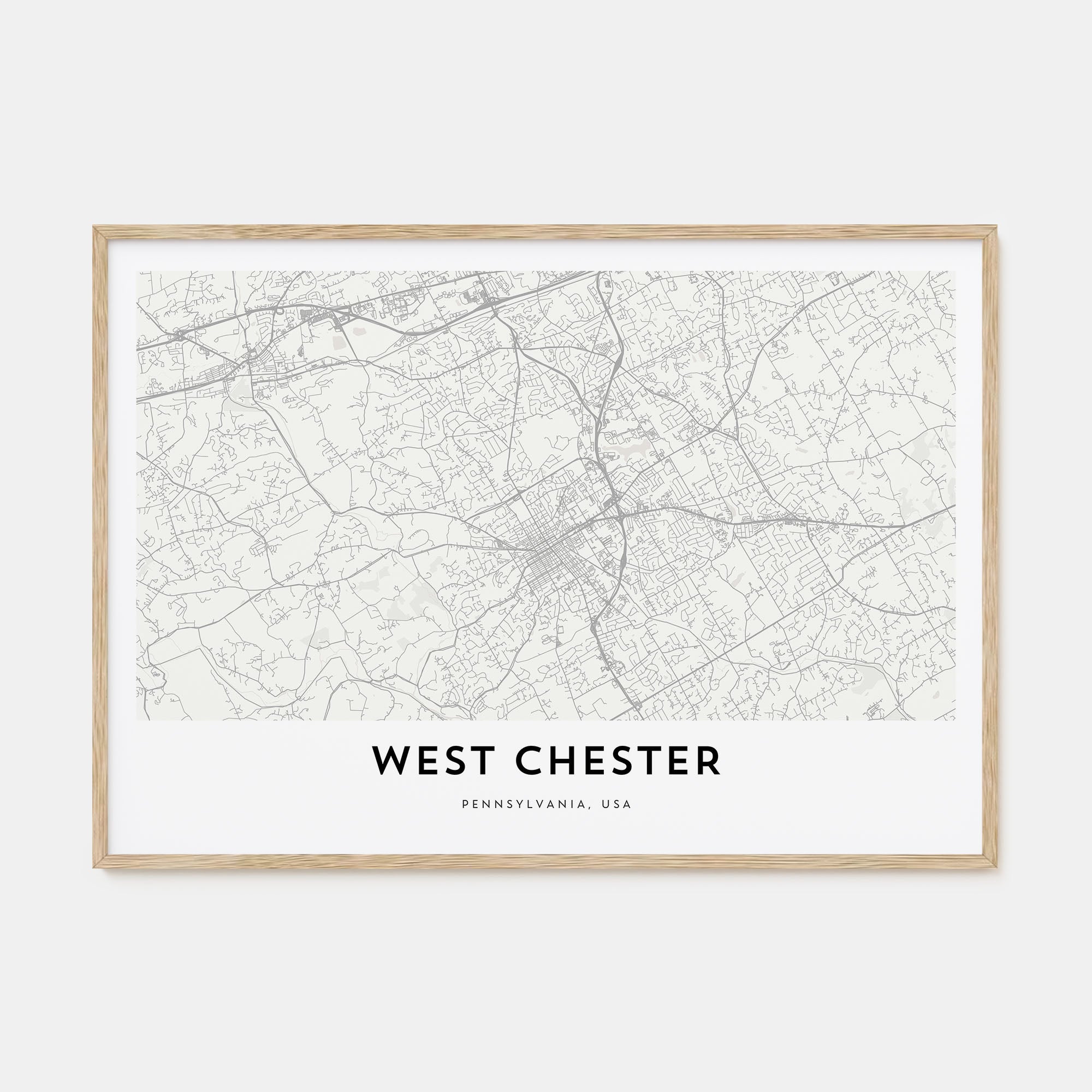 West Chester Map Landscape Poster