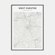 West Chester Map Portrait Poster