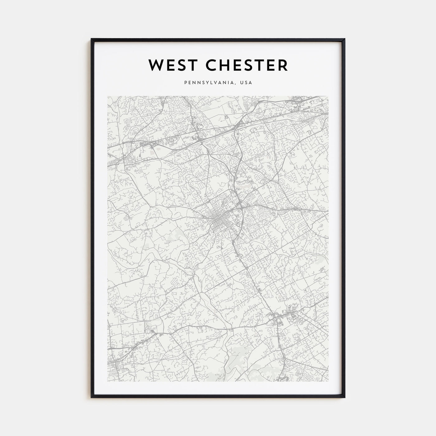 West Chester Map Portrait Poster