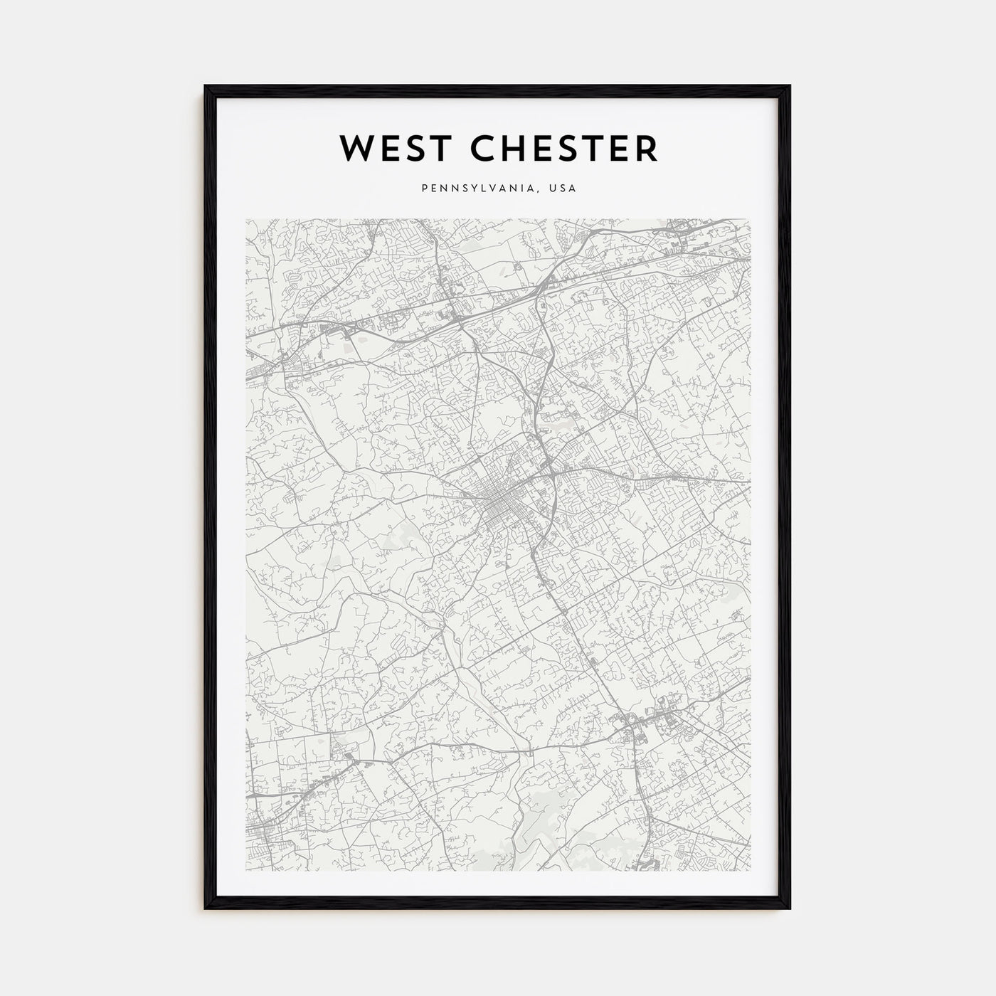 West Chester Map Portrait Poster
