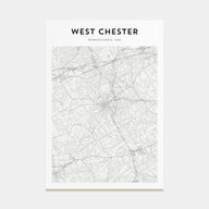 West Chester Map Portrait Poster