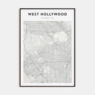 West Hollywood Map Portrait Poster