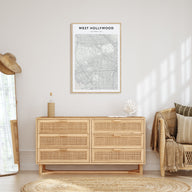 West Hollywood Map Portrait Poster