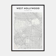 West Hollywood Map Portrait Poster