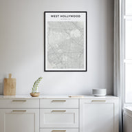 West Hollywood Map Portrait Poster