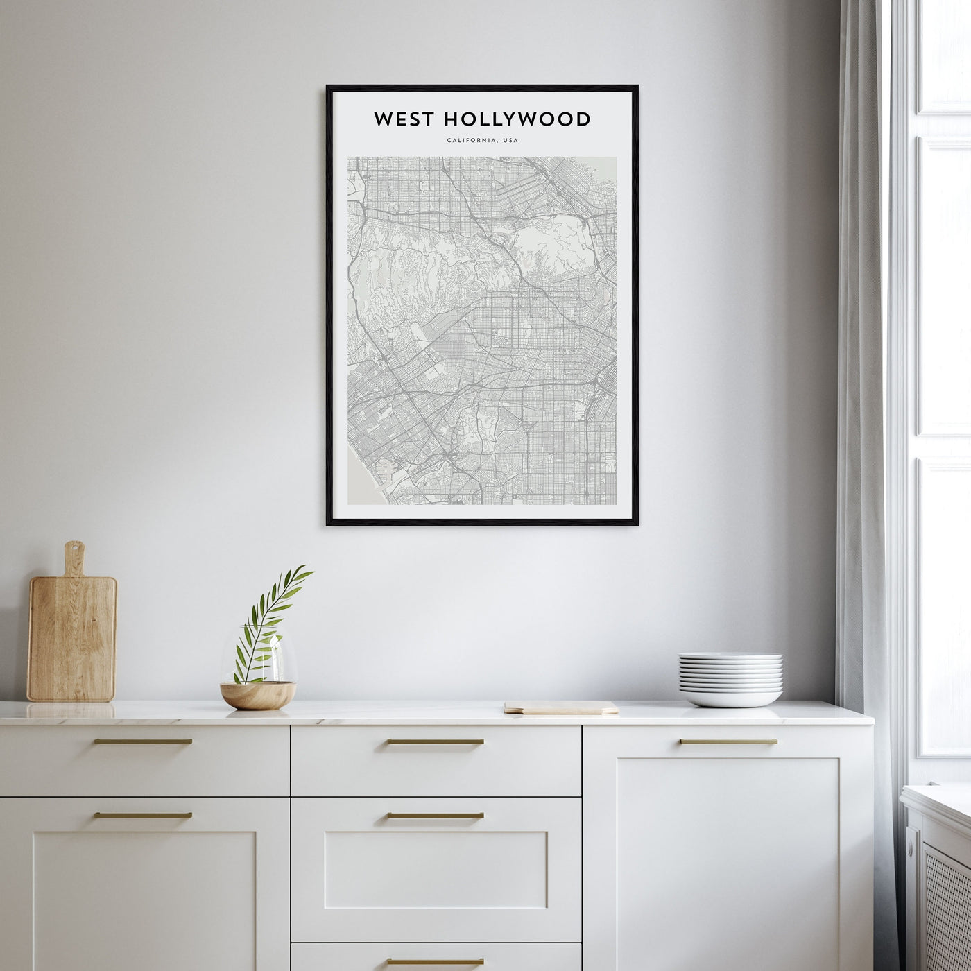 West Hollywood Map Portrait Poster