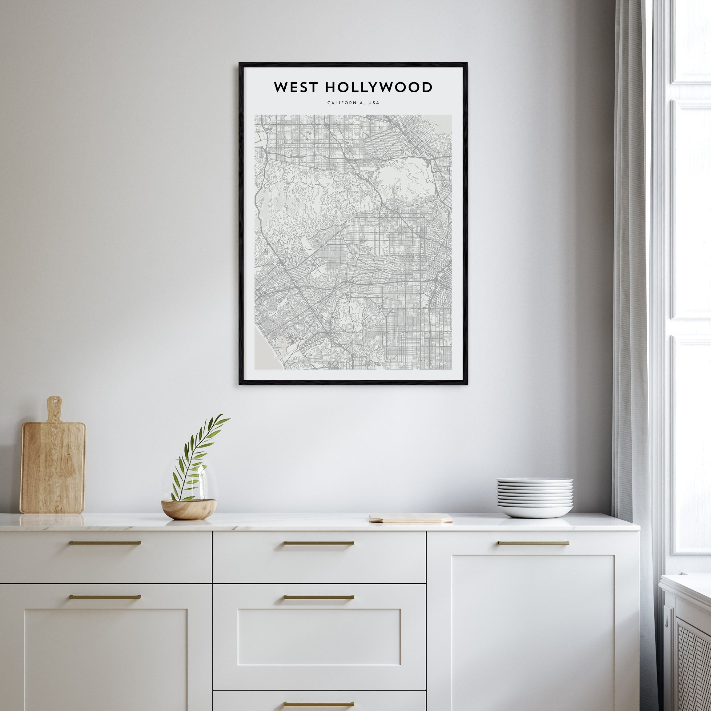 West Hollywood Map Portrait Poster