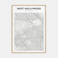 West Hollywood Map Portrait Poster