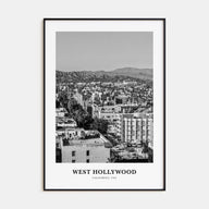 West Hollywood Portrait B&W Poster
