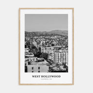 West Hollywood Portrait B&W Poster