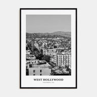 West Hollywood Portrait B&W Poster