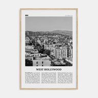 West Hollywood Travel B&W Poster