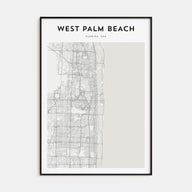 West Palm Beach Map Portrait Poster