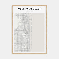 West Palm Beach Map Portrait Poster