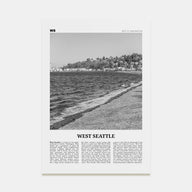 West Seattle Travel B&W Poster