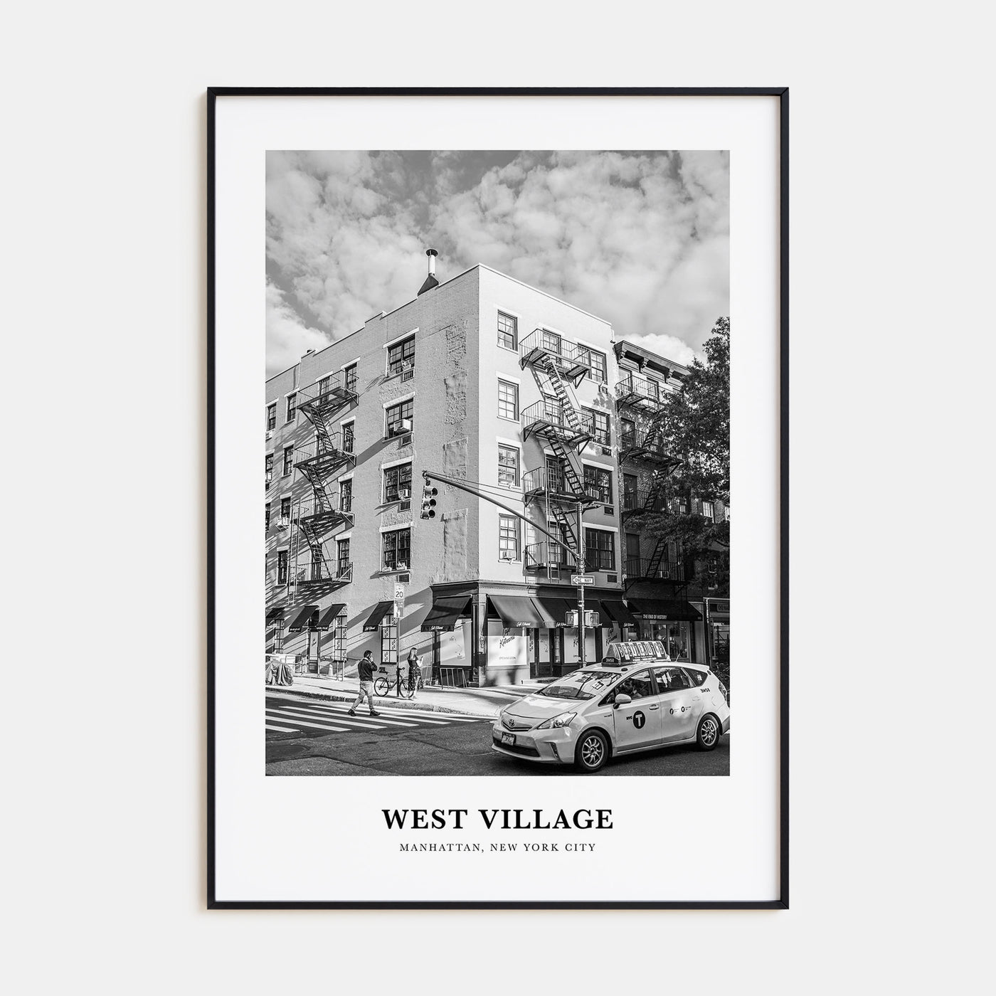 West Village Portrait B&W Poster