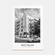 West Village Portrait B&W Poster