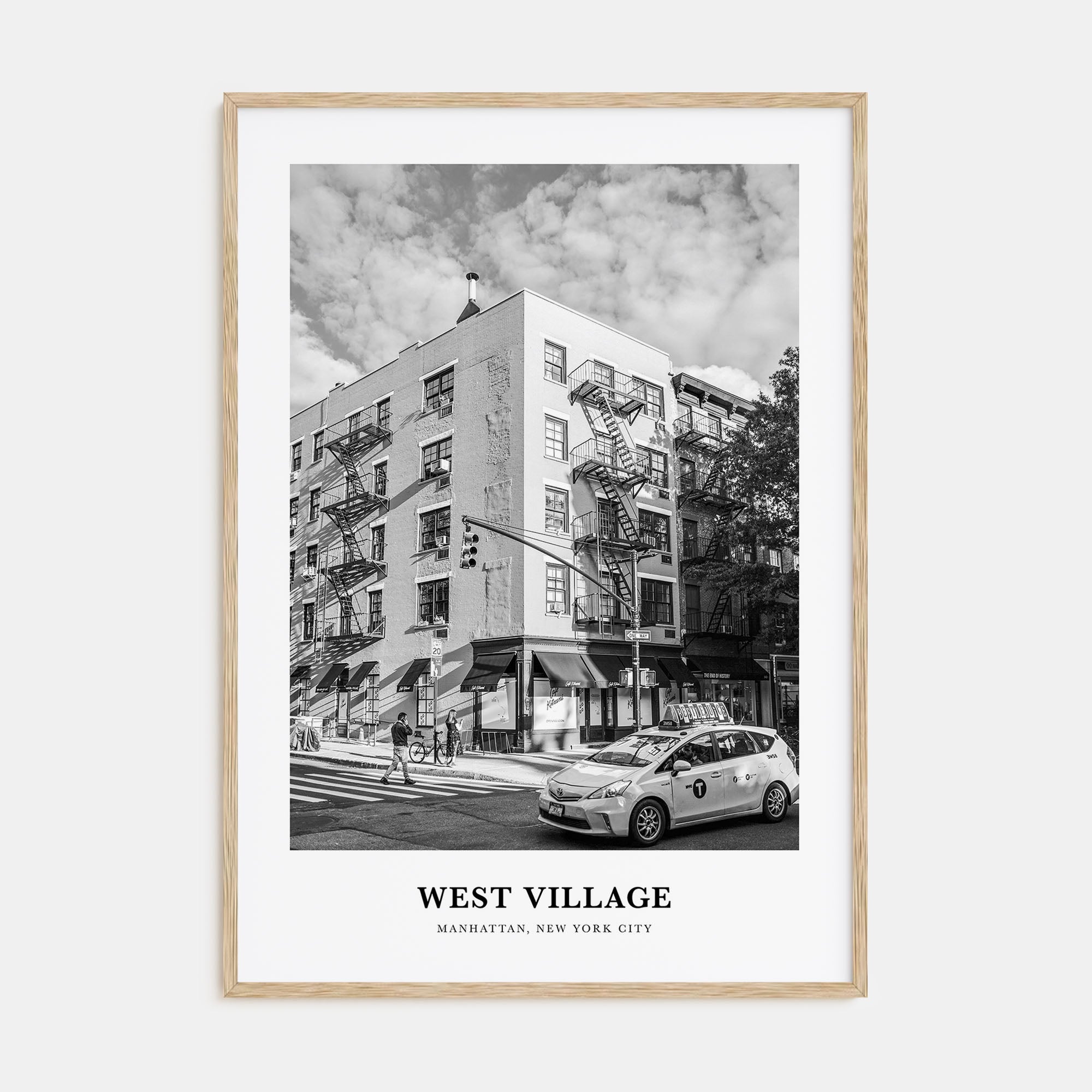 West Village Portrait B&W Poster