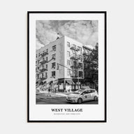 West Village Portrait B&W Poster