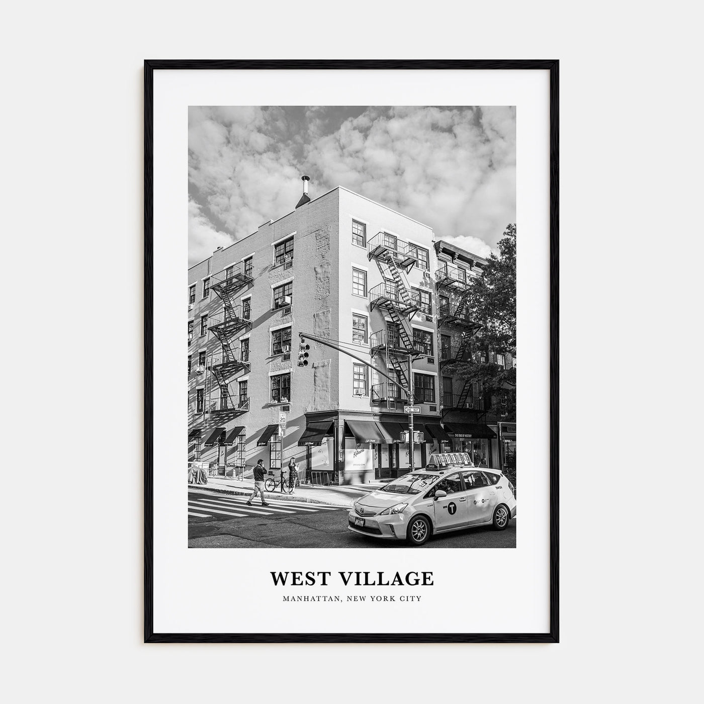 West Village Portrait B&W Poster