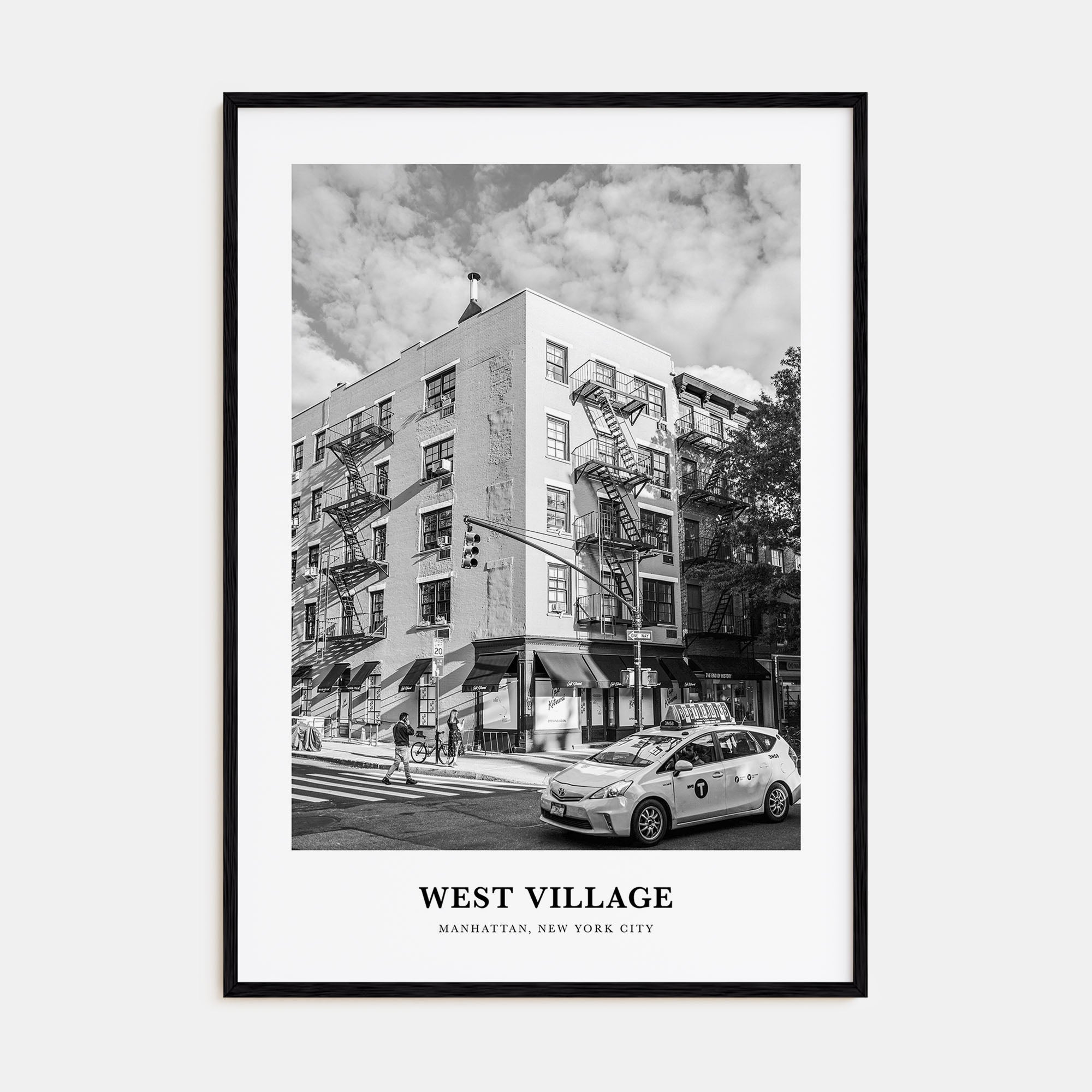 West Village Portrait B&W Poster
