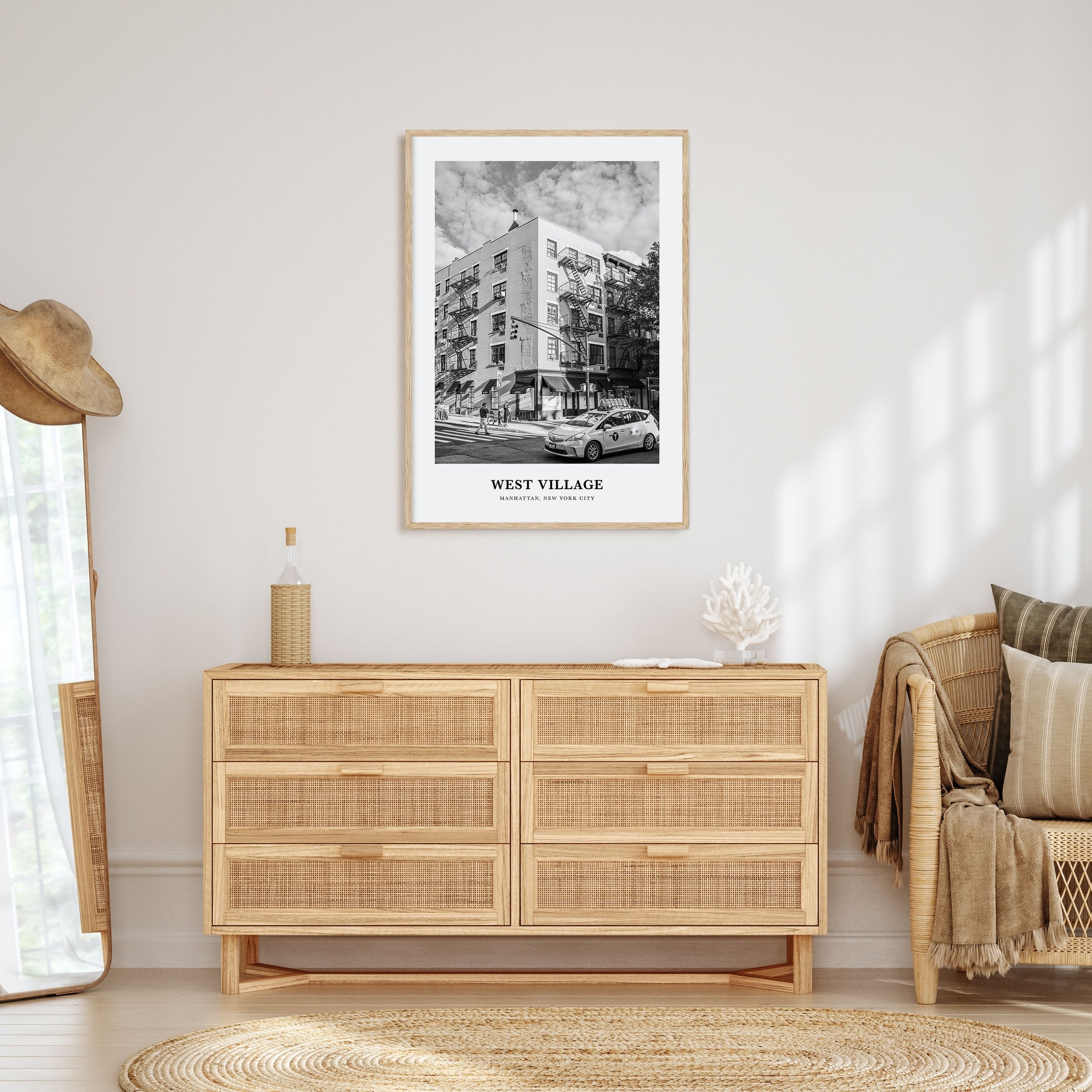 West Village Portrait B&W Poster