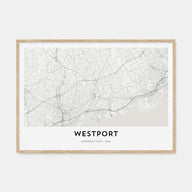 Westport, Connecticut Map Landscape Poster