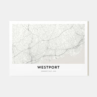 Westport, Connecticut Map Landscape Poster