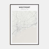 Westport, Connecticut Map Portrait Poster