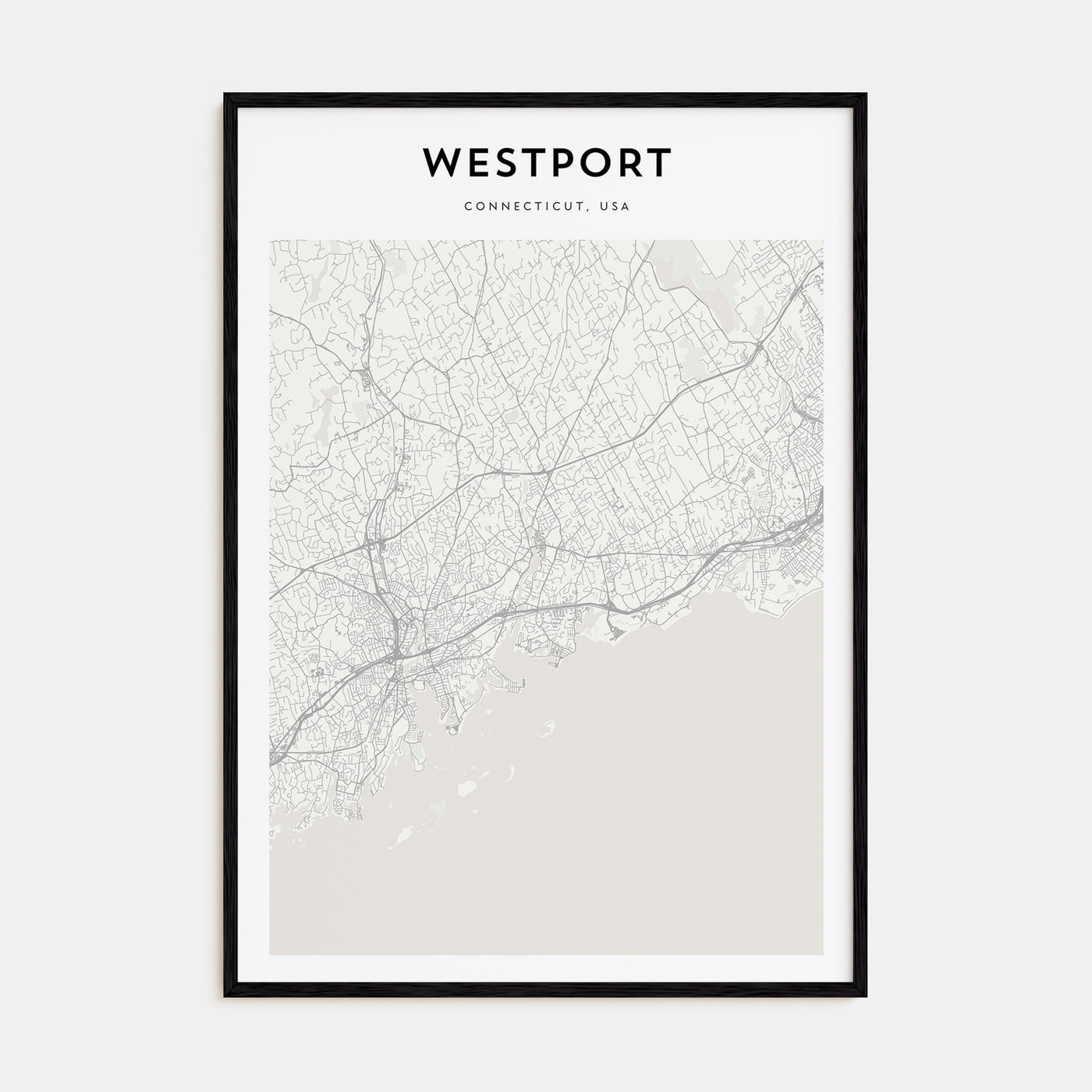Westport, Connecticut Map Portrait Poster