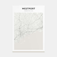 Westport, Connecticut Map Portrait Poster