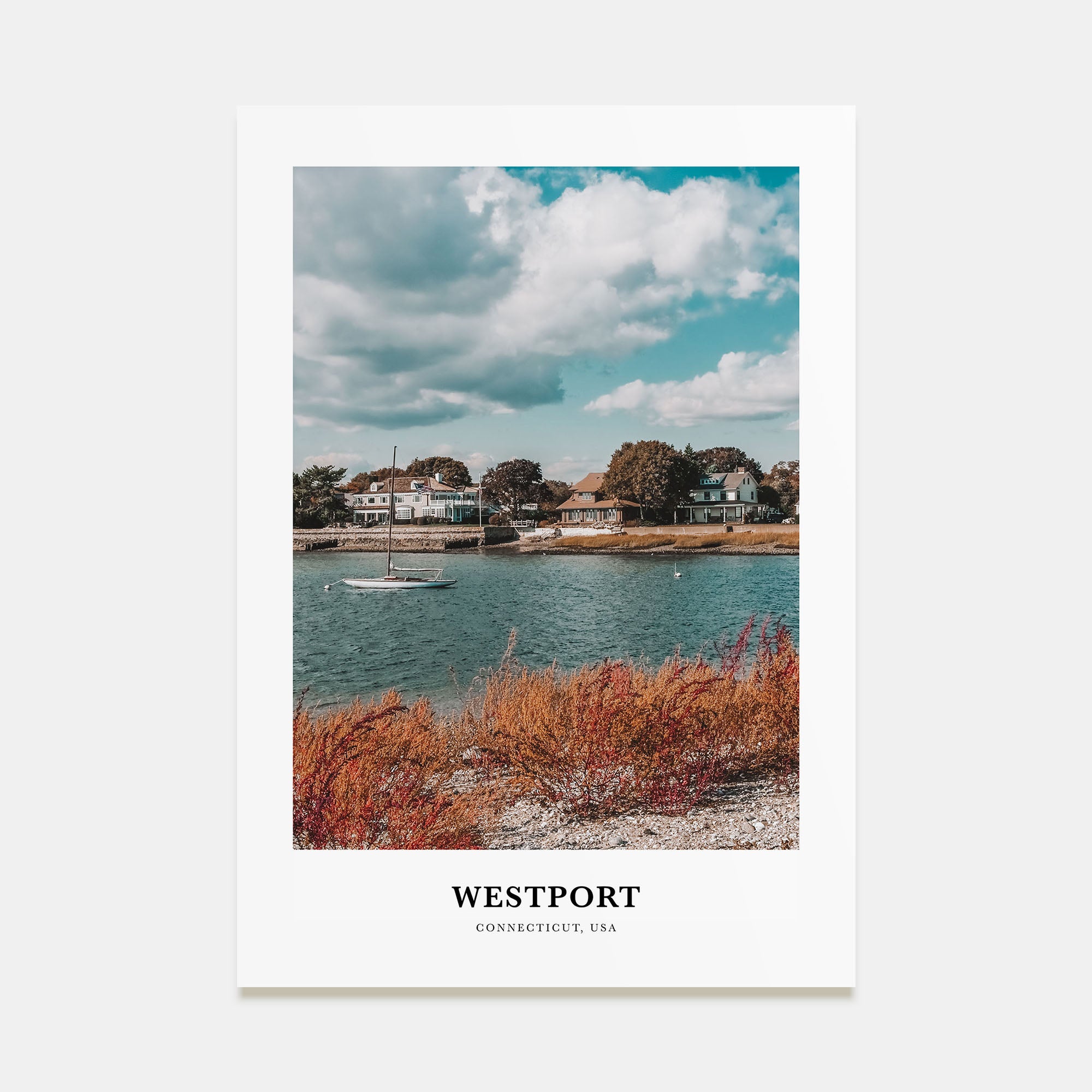 Westport, Connecticut Portrait Color Poster