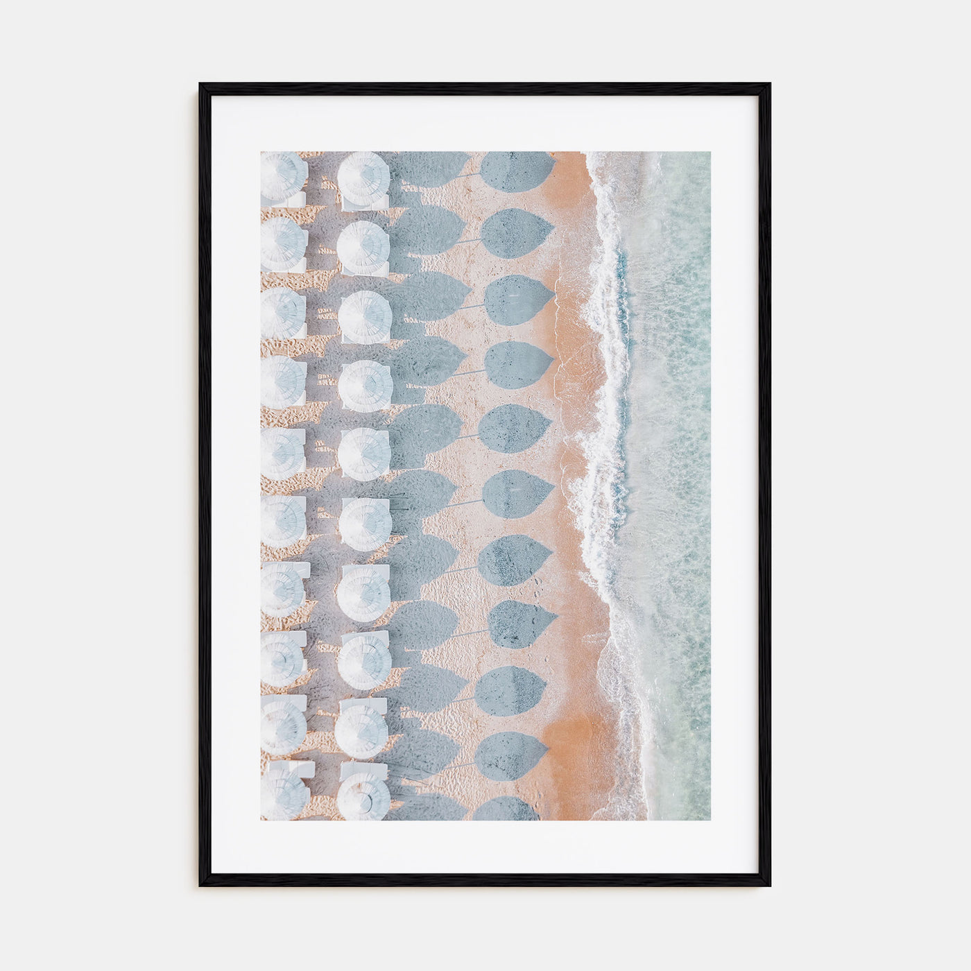 White Umbrellas Photo Color Poster