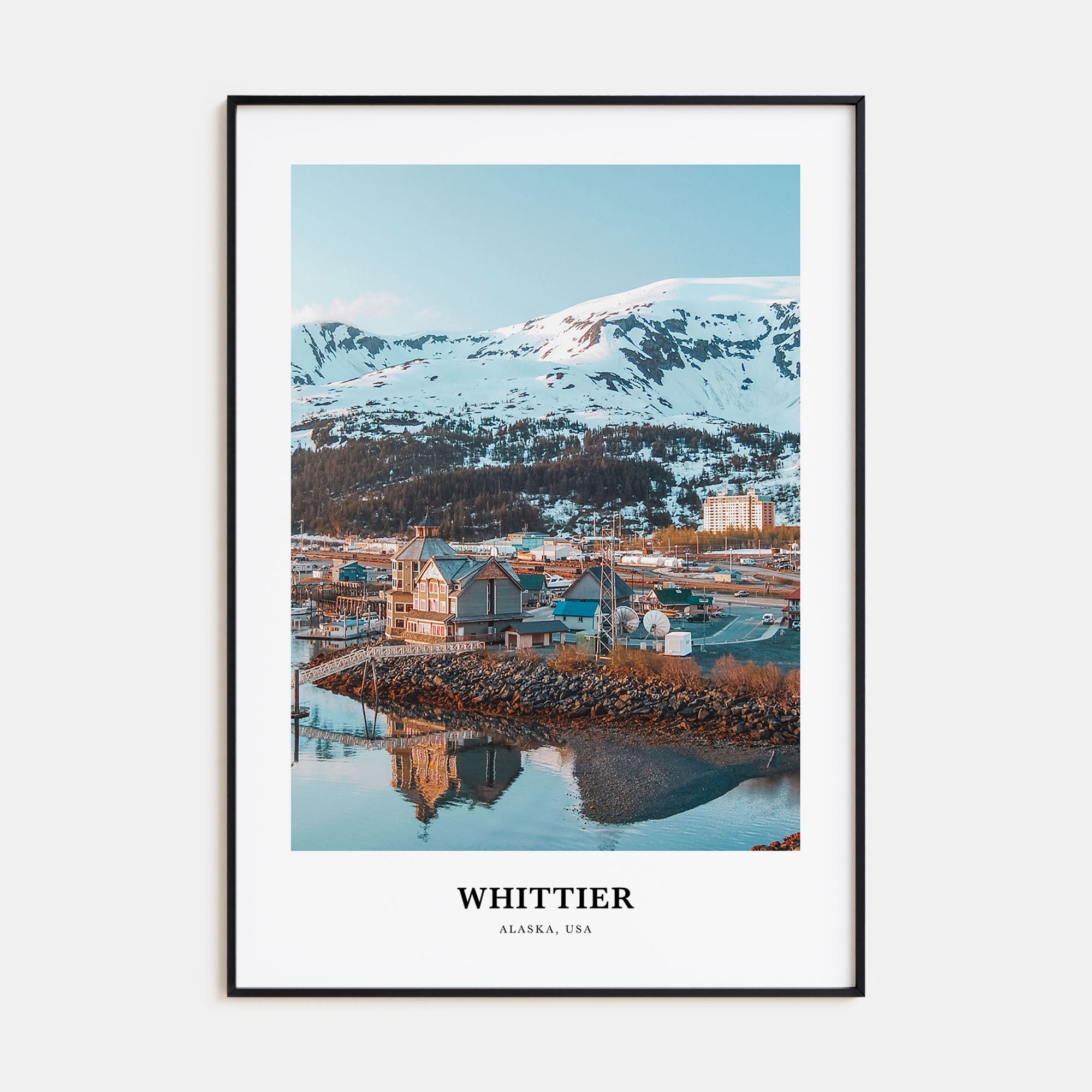 Whittier, Alaska Portrait Color Poster