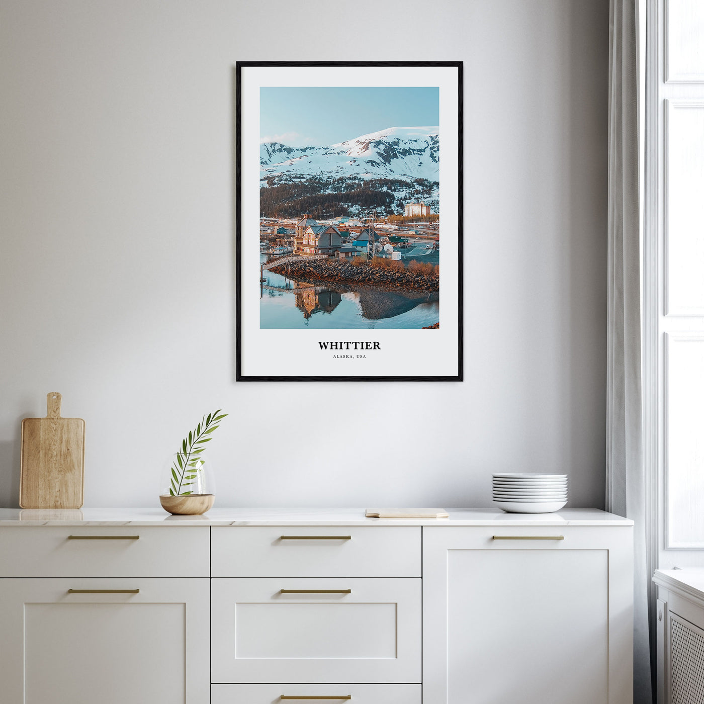 Whittier, Alaska Portrait Color Poster