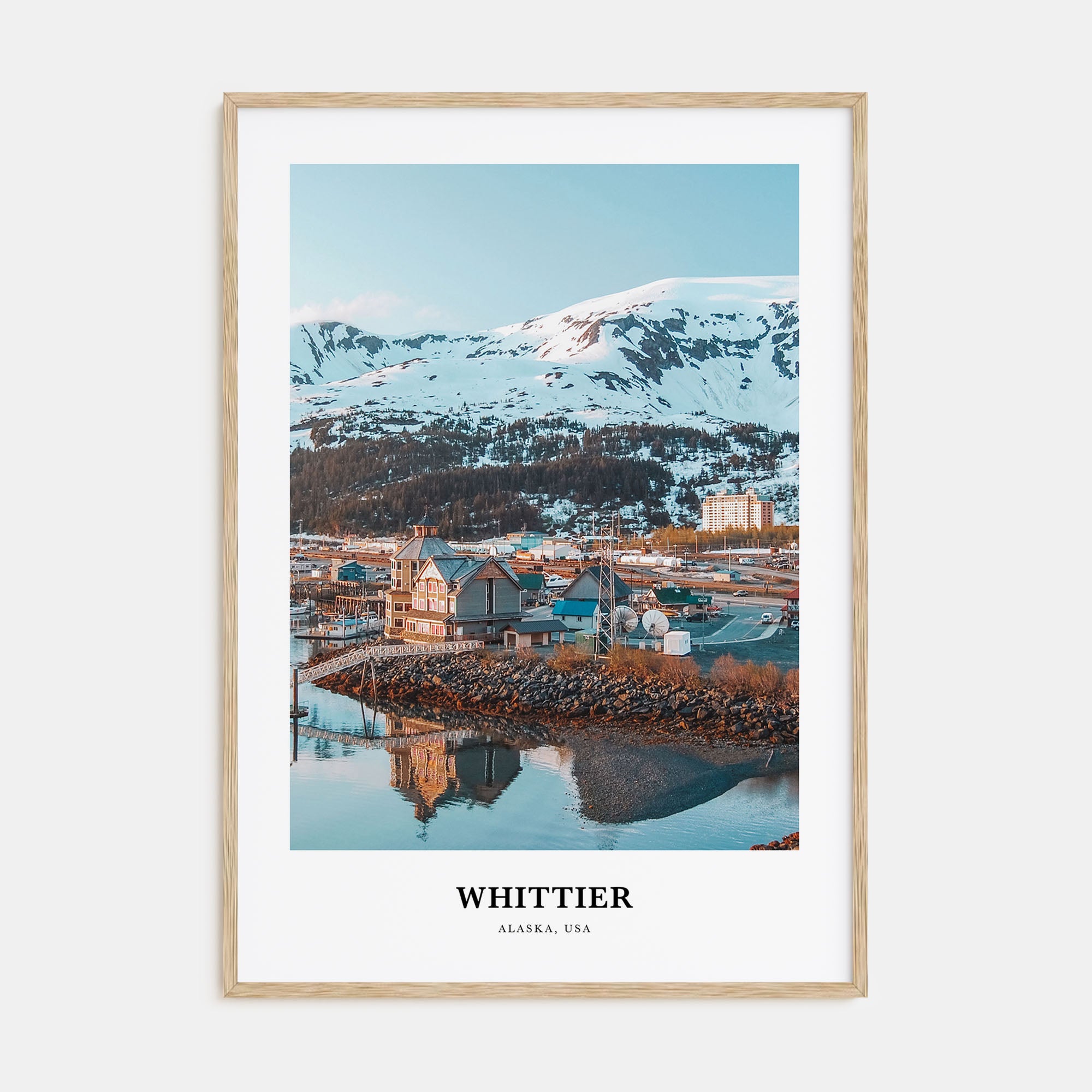 Whittier, Alaska Portrait Color Poster