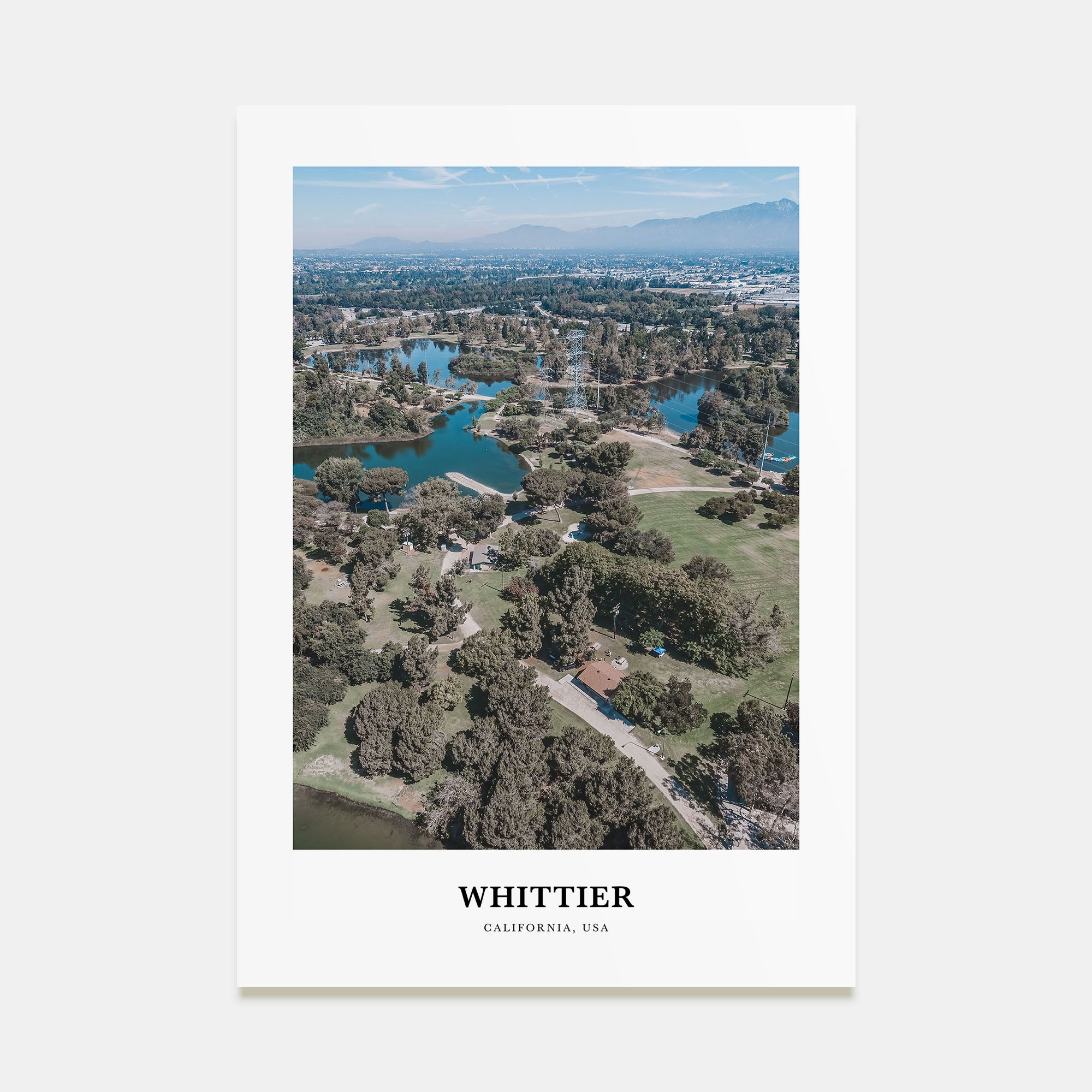 Whittier, California Portrait Color Poster