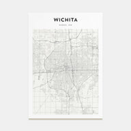 Wichita Map Portrait Poster