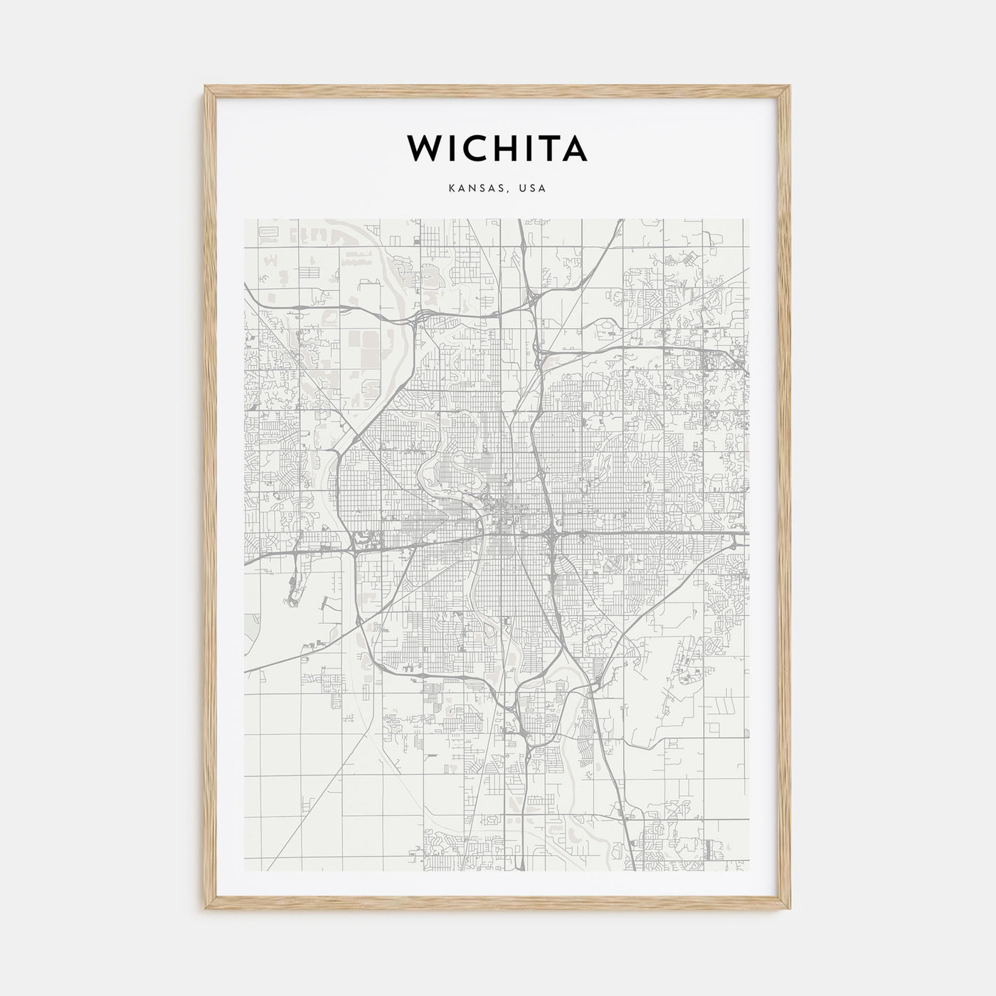 Wichita Map Portrait Poster