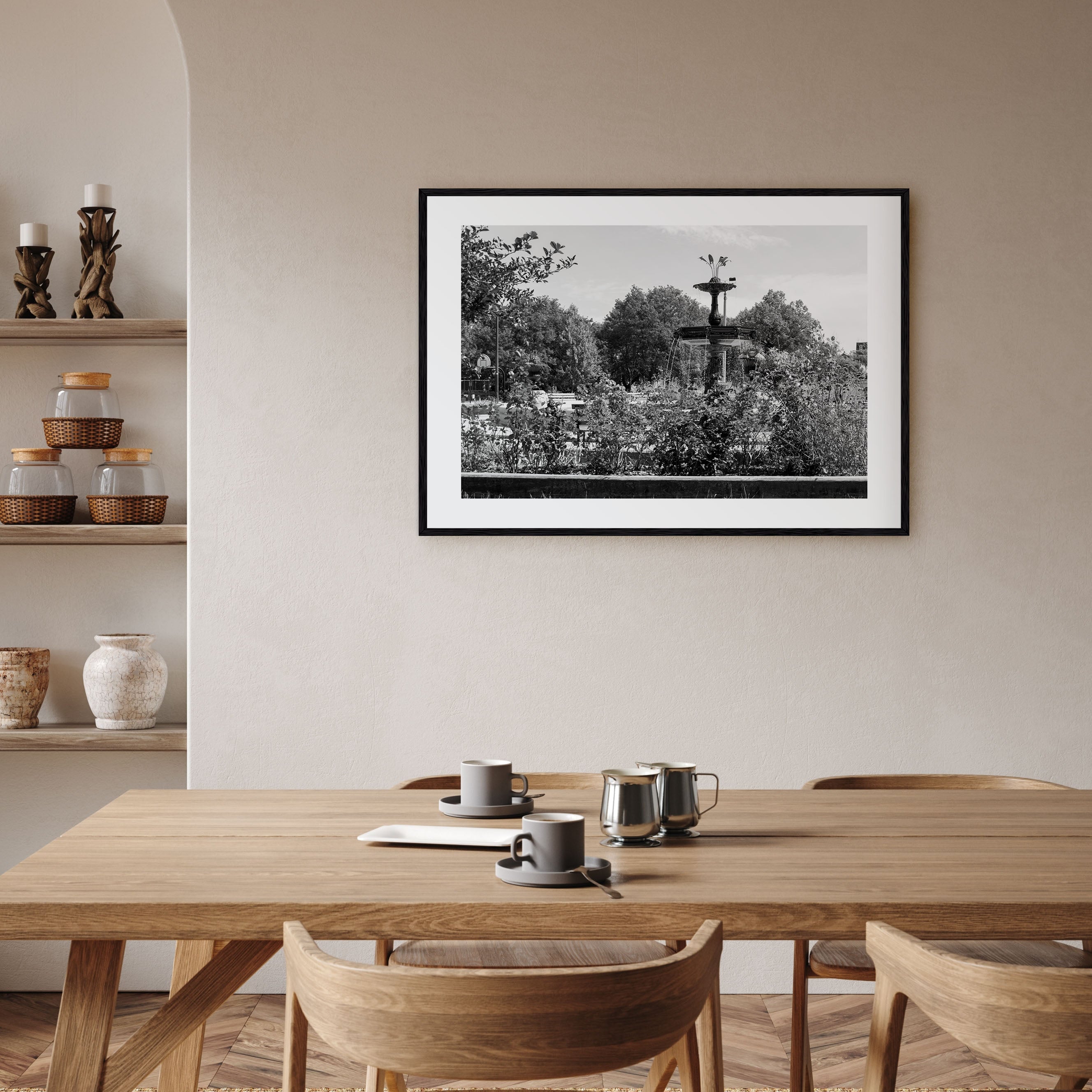 Wicker Park Landscape B&W Poster