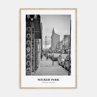 Wicker Park Portrait B&W Poster