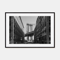 Williamsburg, New York Landscape B&W Poster