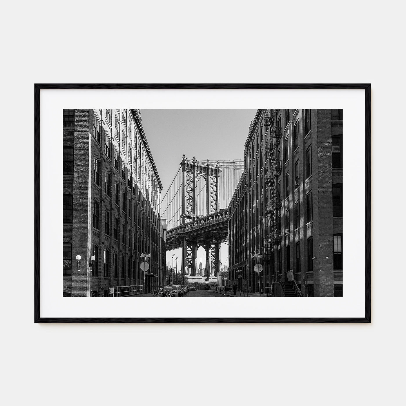Williamsburg, New York Landscape B&W Poster