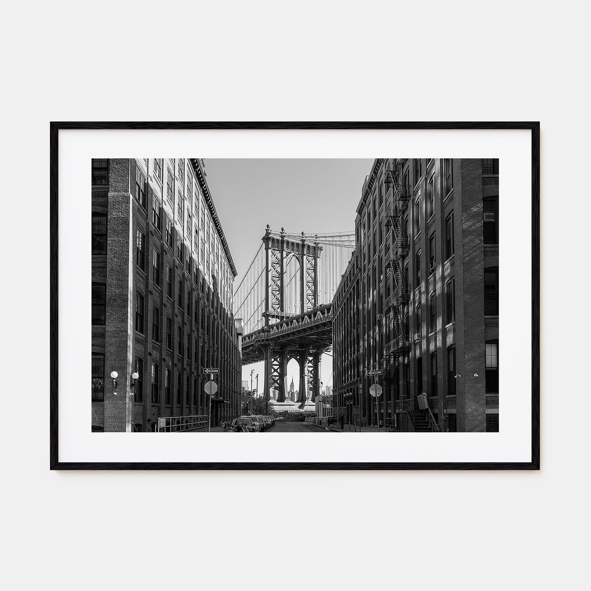 Williamsburg, New York Landscape B&W Poster